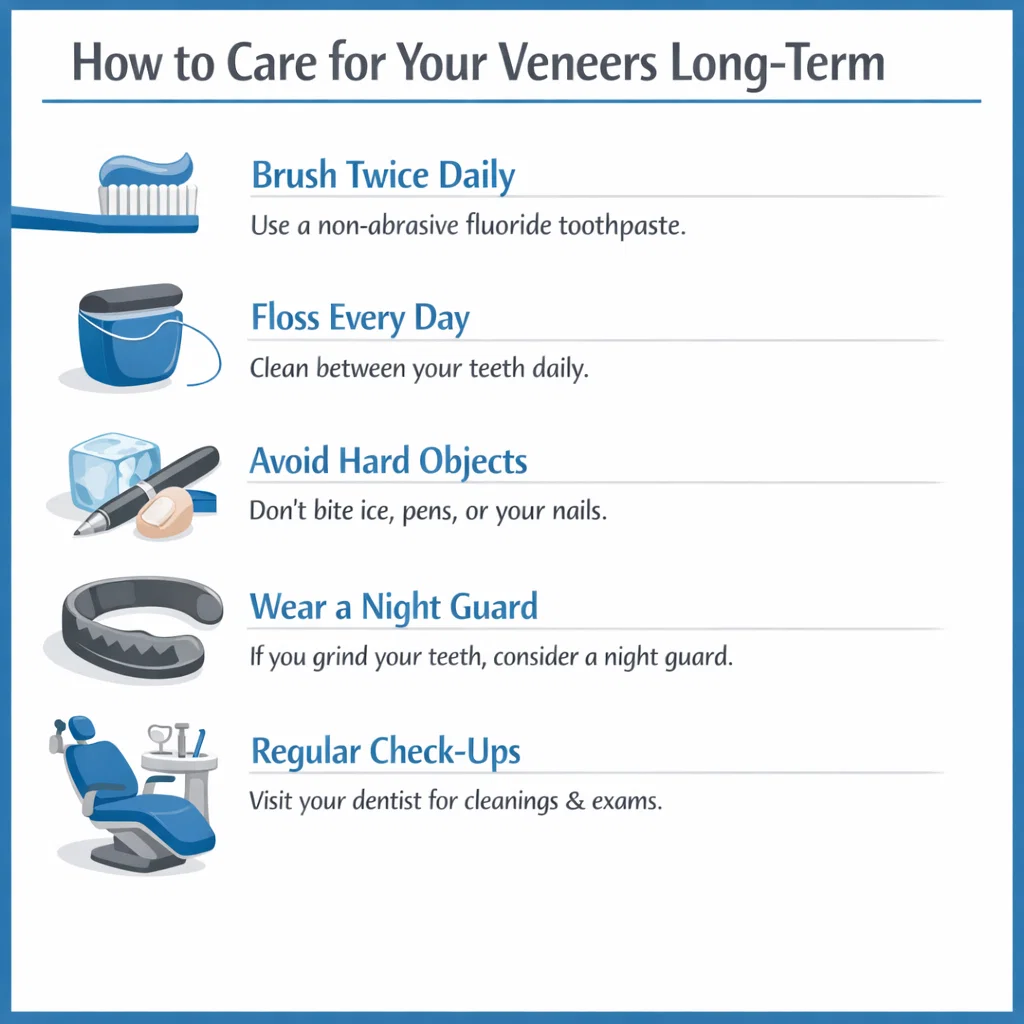 how to care for your veneers long term